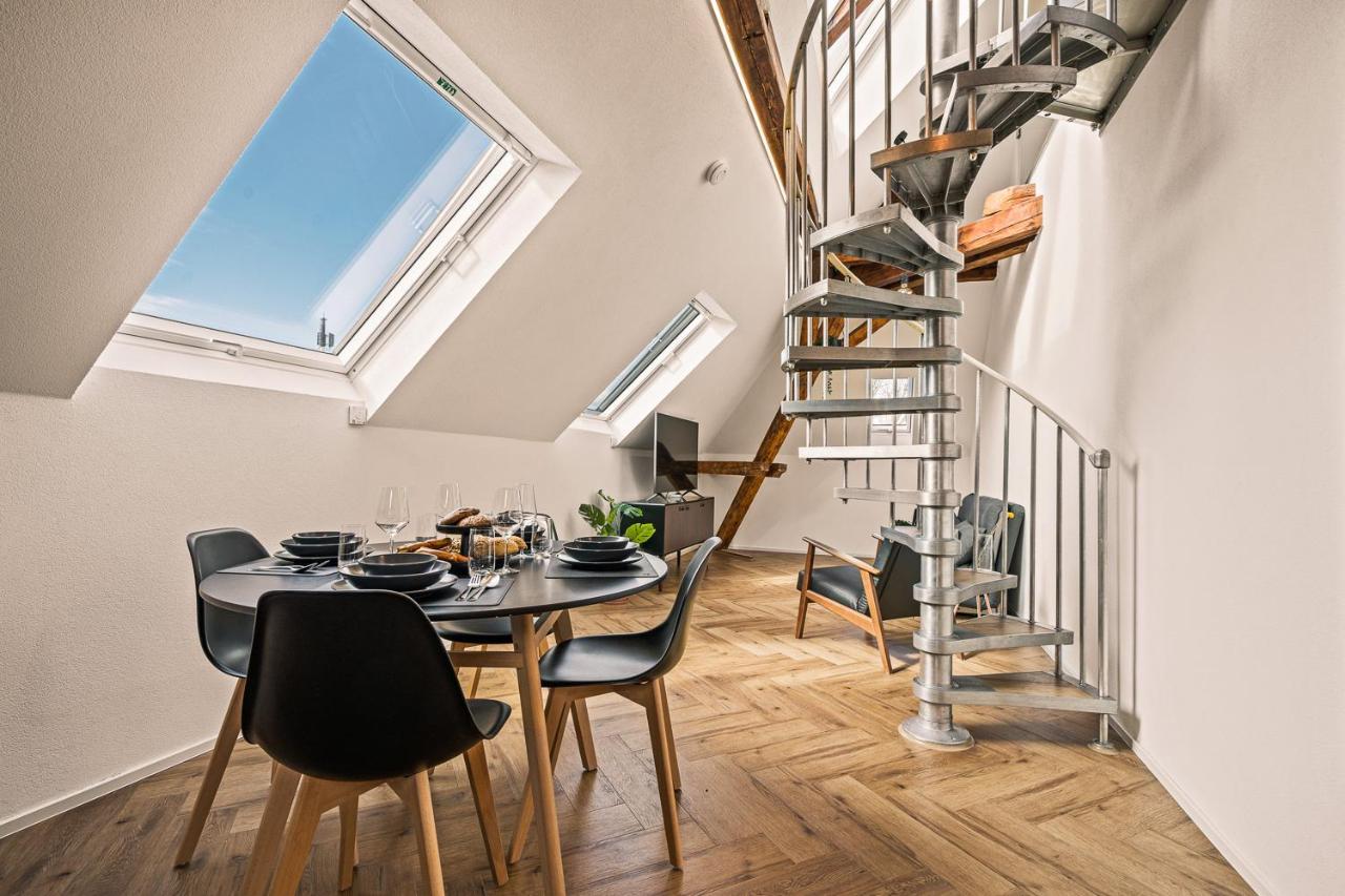 Maisonette-Wohnung Mit Freigelegtem Fachwerk Meckenbeuren Buitenkant foto
